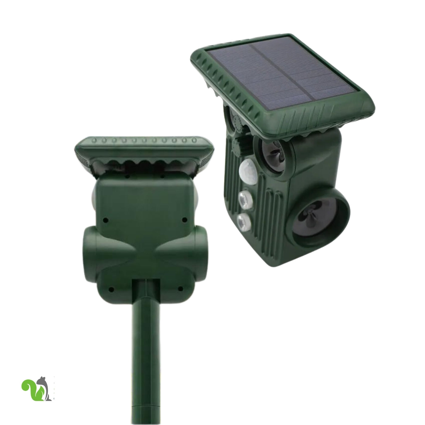 Upgraded Ultrasonic Solar Squirrel Repeller - 5 Adjustable Modes